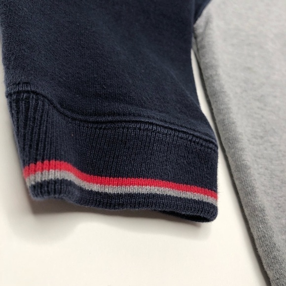 NAUTICA Jeans Grey Navy Varsity Fleece Lined Full Zip-up Toddler Hoodie SIZE 4T - Picture 6 of 13